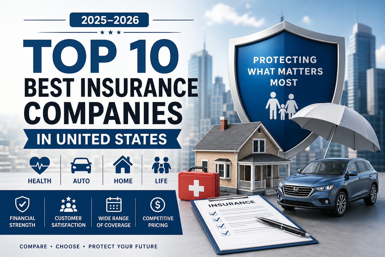 Top 10 Best Insurance Companies in the United States (2025–2026)